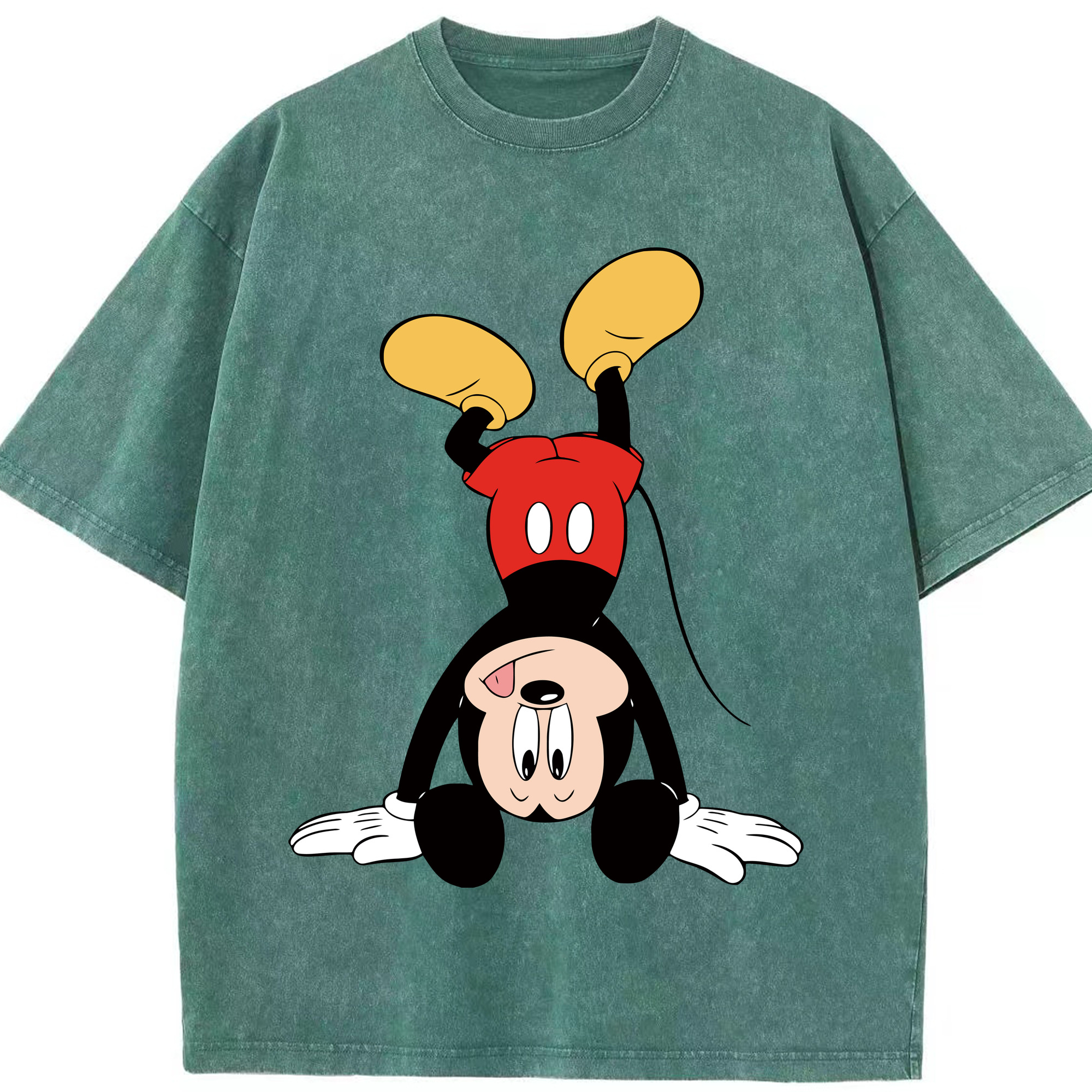 （画像用） ミッキーマウス Mickey Mouse 綿100% ヴィンテージ風 半袖Tシャツ（フロントプリント）